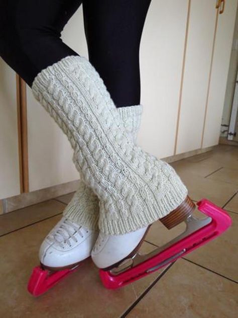 Ashton Figure Skating Leg Warmers | Craftsy Leg Warmers Pattern, Figure Ice Skates, Figure Skating Outfits, Skating Aesthetic, Ice Skating Outfit, Crochet Leg Warmers, Ice Skaters, Knitted Socks, Ice Princess