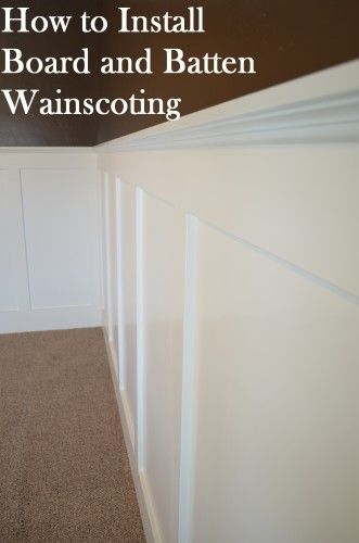 Installation tips for installing Wainscoting Board And Batten Wainscoting, Wainscoting Nursery, Installing Wainscoting, Dining Room Wainscoting, Wainscoting Styles, Diy Wainscoting, Board And Batten, Crown Molding, Remodeling Ideas