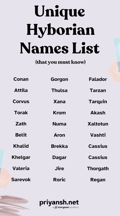 Looking for a powerful and memorable name for your character? Explore this list of 30+ unique Hyborian names, perfect for Conan the Barbarian fans and fantasy enthusiasts! ⚔️ Fantasy Region Names, Powerful Surnames, Fantasy Continent Names, Fantasy Surname, Warrior Name Generator, High Valyrian, Fantasy Male Names, Last Names For Characters, Warrior Names