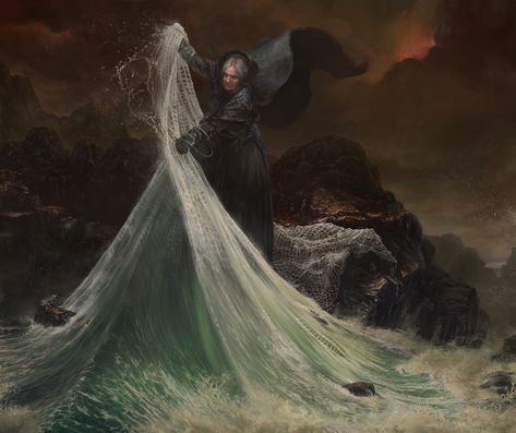 Sea Witch, adrien amilhat on ArtStation at https://www.artstation.com/artwork/Yx6eX The Sea Witch, Water Witch, 다크 판타지, Sea Witch, Witch Art, Arte Inspo, Witch Aesthetic, High Fantasy, Arte Fantasy