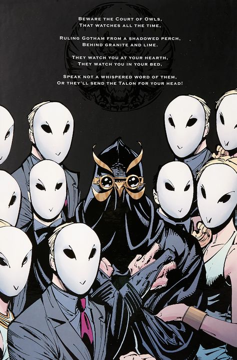 Batman Court Of Owls, The Court Of Owls, Court Of Owls, Owl Wallpaper, Creeped Out, I Am Batman, Batman Comic Art, Batman Family, Comic Collection