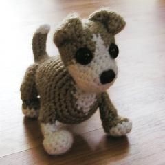 Download this free pattern at Amigurumipatterns.net Crocheted Dog, Puppy Pattern, Leftover Yarn, Animal Crochet, Bull Dogs, Crochet Dog, Dog Pattern, Amigurumi Free Pattern, Knitted Toys