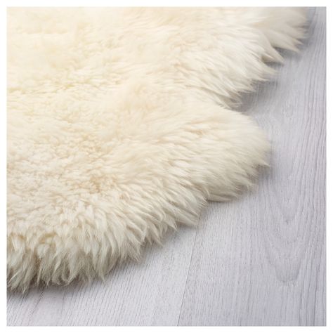 Ikea Sheepskin Rug, Sheep Skin Rug, Sheep Rug, Ikea Rug, Ikea Living Room, Sheepskin Rugs, Ikea Website, Sheep Skin, White Living Room