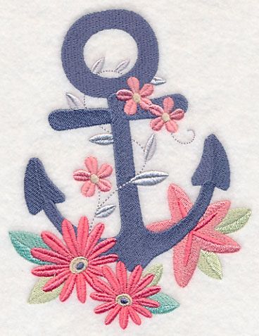 Machine Embroidery Designs at Embroidery Library! - Anchor Sketch, Machine Embroidery Designs Baby, Library Embroidery, Seashell Design, Quilt Pillow, Anchor Embroidery, Anchor Design, Embroidery Design Download, Free Machine Embroidery Designs