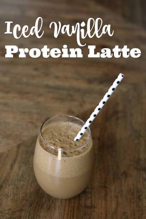 iced vanilla protein latte Protein Latte, Iced Coffee Protein Shake Recipe, Banana Apple Smoothie, Iced Coffee Protein Shake, Plant Based Protein Powder, Coffee In The Morning, Cholesterol Remedies, Cholesterol Lowering Foods, Protein Powder Recipes