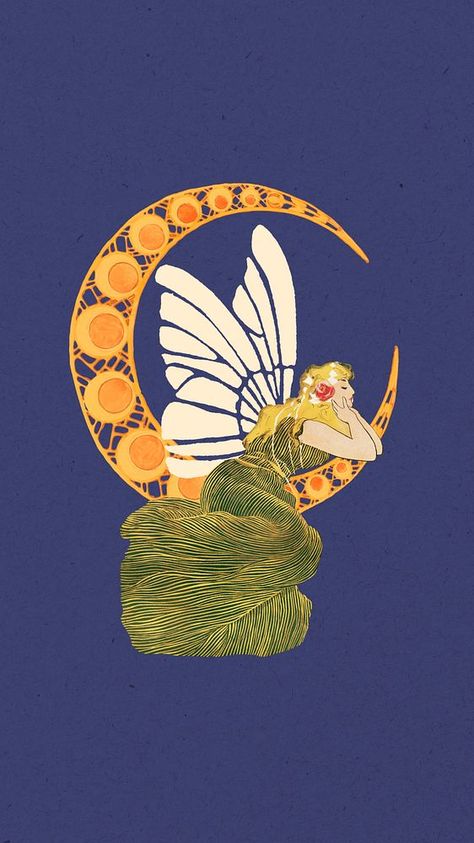 Butterfly fairy iPhone wallpaper, vintage art nouveau illustration. Remixed by rawpixel. | premium image by rawpixel.com Fairy Iphone Wallpaper, Iphone Wallpaper Butterfly, Butterfly Phone Wallpaper, Image Of Butterfly, Aesthetic Mobile Wallpaper, Woman Butterfly, Nouveau Wallpaper, Aesthetic Mobile, Wallpaper Butterfly