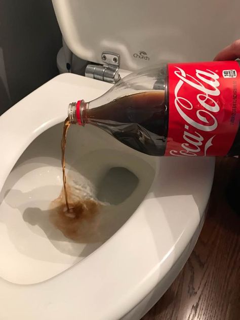 How to Clean a Toilet with Coke Clean Toilet With Coke, Clean Toilet, Cast Iron Cleaning, Dishwasher Tablets, Cleaning Blinds, Money Savers, Wine Stains, Toilet Bowl Cleaner, Grease Stains