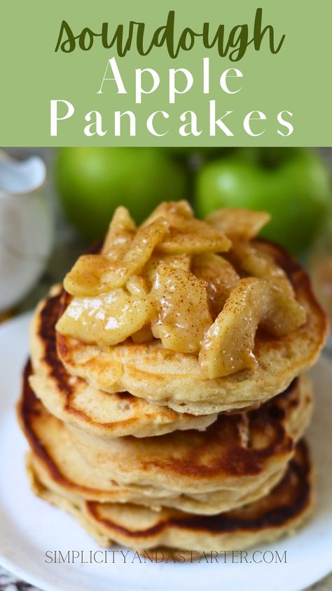 Cinnamon Sugar Pancakes, Extra Fluffy Pancakes, Sourdough Apple, Apple Pancake Recipe, Dutch Baby Recipe, Discard Recipe, Sourdough Bread Starter, Sourdough Pancakes, Sourdough Starter Discard Recipe