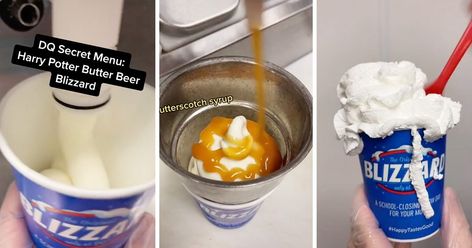 How to Order a Butterbeer Blizzard from the Dairy Queen Secret Menu Blizzard Recipe, Dq Blizzard, Dairy Queen Blizzard, Harry Potter Butter Beer, Salty Sweet Snacks, Best Oatmeal Cookies, Butter Beer, Pumpkin Juice, Easy Ice Cream Recipe