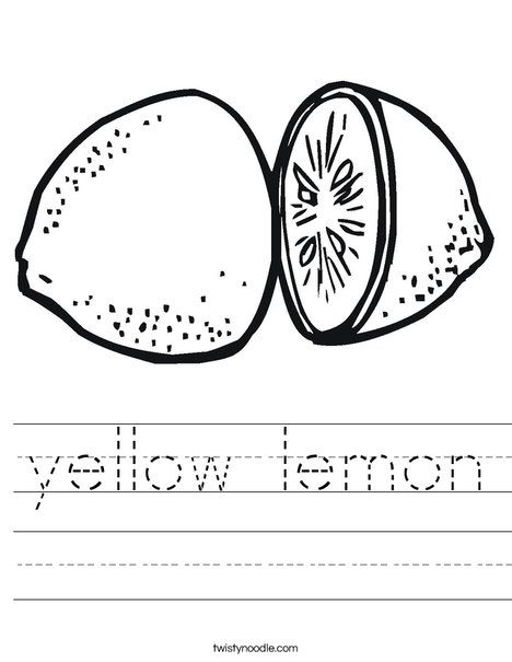 Yellow Lemon Worksheet from TwistyNoodle.com L Is For Lemon, Transportation Worksheet, Lemon Crafts, Early Childhood Activities, Twisty Noodle, Eyfs Activities, Holiday Lettering, Letter Of The Week, Sentence Writing