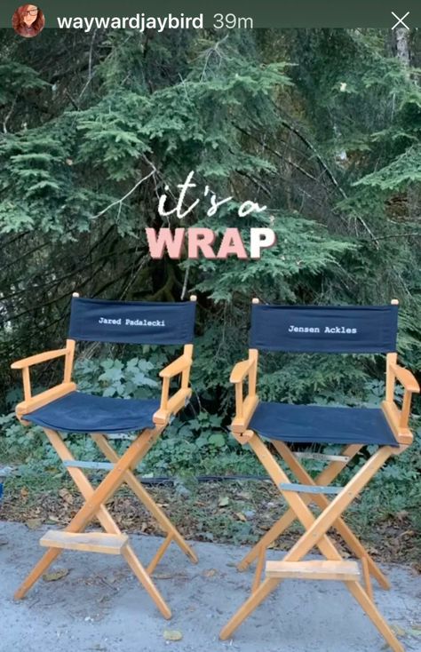 And That’s a Wrap – On Supernatural the Series – Fangasm Assistant Director, Be Calm, The Director, Last Episode, Jared Padalecki, Jensen Ackles, Last Day, Supernatural, Outdoor Chairs