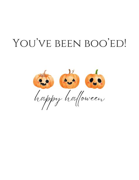 Free Printable: You've Been Booed You Have Been Booed Printable Free, You've Been Booed Free Printable, You Have Been Booed, Youve Been Bood, Booed Printable, Been Booed, You've Been Booed, Youve Been, Pumpkin Stickers