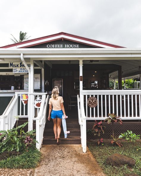 Hanalei Coffee Roasters Kauai Hawaii Islander Aesthetic, Nims Island, Hanalei Bay Kauai, Kauai Travel, Hawaii Aesthetic, Kauai Vacation, Hawaii Destinations, Moving To Hawaii, Hawaii Travel Guide