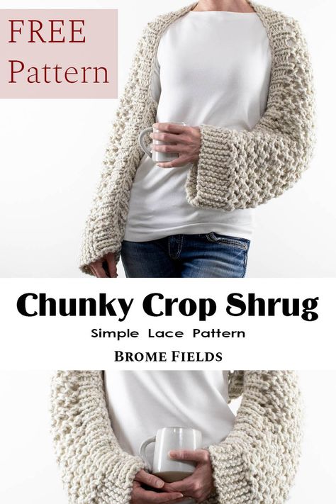 Super Bulky Yarn Shawl Patterns, Bulky Knit Patterns Free, Crochet Patterns Super Bulky Yarn, Super Bulky Yarn Patterns Knit, Knit Shrug Pattern Free, Chunky Yarn Knitting Patterns, Super Chunky Knit Patterns Free, Crochet Bulky Yarn Patterns, Bulky Yarn Knitting Patterns