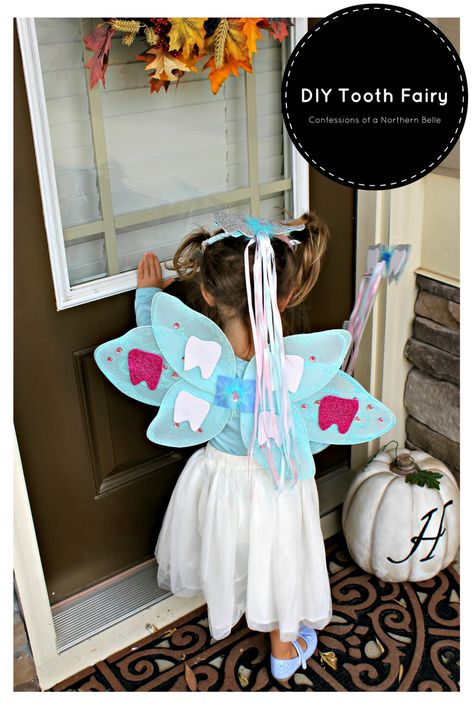 Diy Tooth Fairy Costume, Tooth Fairy Pictures, Tooth Fairy Costume Diy, Tooth Fairy Halloween, Annabelle Halloween, Tooth Fairy Costume, Tooth Fairy Costumes, Fairy Halloween Costume, Halloween Teeth