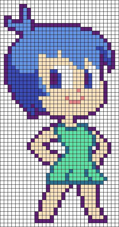 Vice-Versa - Joie Grille Pixel Art, Pixel Art Minecraft, Image Pixel Art, Modele Pixel Art, Easy Pixel Art, Pixel Art Templates, Perler Art, Pixel Drawing, Motifs Perler