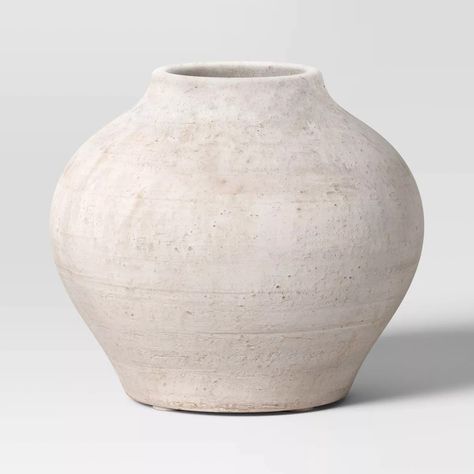 Small Ceramic Rustic Artisan Vase - Threshold™ : Target Crate And Barrel Vase, Organic Modern Vase, Montana Decor, Office Refresh, Elemental Design, Target Decor, Distressed Decor, Large Ceramic Vase, Gold Bowl