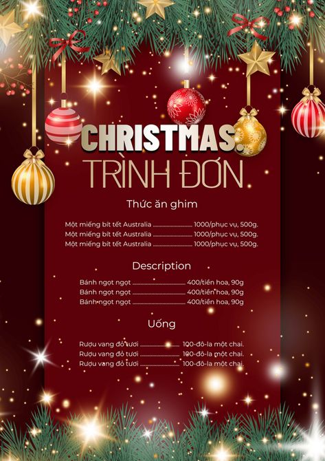 Price List Template Design, Christmas Menu Design, Pink And White Christmas, New Year Menu, Menu Sans Gluten, Holly Plant, Price List Design, Christmas Template, Christmas Graphic Design