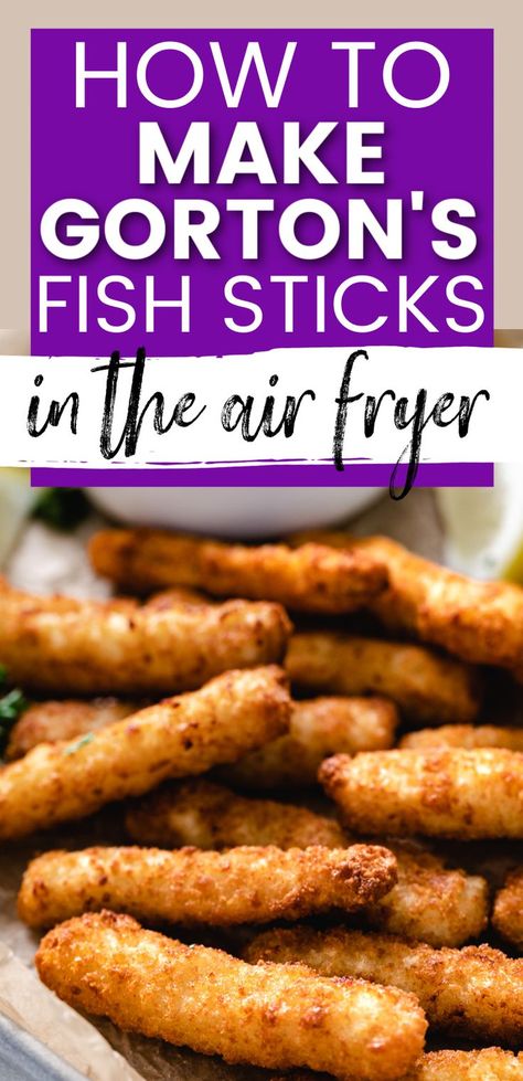 Golden brown fish sticks on a platter. Fish Stick Recipes, Fish Sticks In Air Fryer, Air Fryer Fish Sticks, Air Fryer Dinner, Meat And Potatoes Recipes, Frozen Fish, Air Fryer Fish, Fish Sticks, Air Fryer Oven Recipes