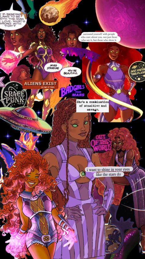 #myfirstshuffle Star Fire Wallpaper Aesthetic, Starfire Wallpaper Iphone, Star Fire Aesthetic, Star Fire Wallpaper, Starfire Tattoo, Black Starfire, Starfire Wallpaper, Starfire Aesthetic, Women Superhero