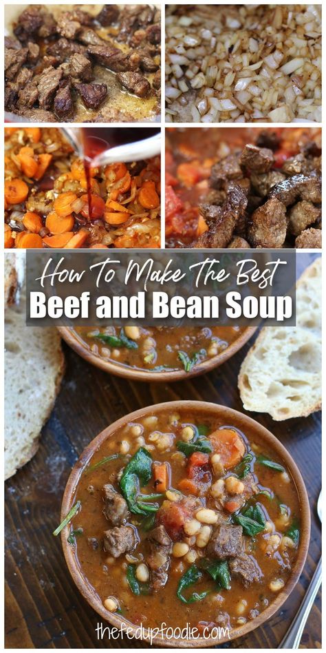 Beef And Beans Crockpot, Recipes Using Beef Stock, Beef And Bean Stew, Beef Bone Soup Recipes, Beef Soup Bones What To Do With, Beef Bean Soup, Beef Soup Bone Recipes, Beef And Bean Soup Recipe, Beef And Bean Soup