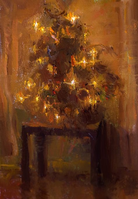 Dark Victorian, Tree Paintings, Christmas Tale, Master Of Fine Arts, Christmas Tree Painting, Time Painting, Landscape Art Painting, 12 December, Southwest Art