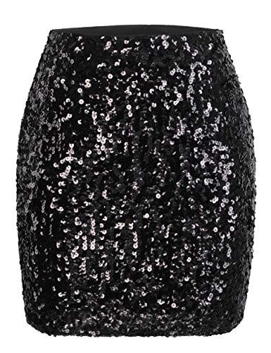 Black Sequin Skirt Outfit, Sequin Skirt Outfit, Club Skirts, Black Sequin Skirt, Silver Skirt, Night Out Party, Nye Dress, Sparkle Skirt, Eve Outfit