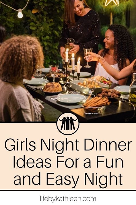 Looking for a fun and memorable way to spend time with your gal pals? Look no further than these girls' night dinner ideas Easy Girls Night Dinner, Girls Night Dinner Ideas, Fun Girls Night Ideas, Ladies Night Ideas, Wine Night Appetizers, Girls Night Dinner, Dinner Party Planning, Friendship Activities, Moms' Night Out