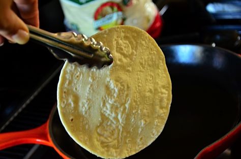 How to Fry Corn Tortillas | ReluctantEntertainer.com Cooking Corn Tortillas For Tacos, Fry Corn Tortillas, Fry Corn, Mexican Flour Tortillas, Corn Tortillas Tacos, Soft Tacos Recipes, Fried Corn Tortillas, Homemade Guacamole Recipe, Seasoned Corn