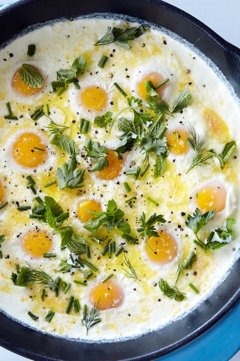 Breakfast Food For A Crowd, Coddled Eggs, French Eggs, How To Cook Mushrooms, Nyt Cooking, Egg Dish, Baked Eggs, Food For A Crowd, Breakfast Food