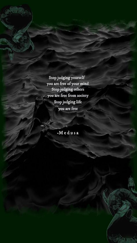 #greenaesthethic #medusa #slytherincore #quotes #wallpaperaesthetic #wallpaper Medusa Wallpaper Aesthetic Dark, Medusa Quotes Beautiful, Medusa Wallpaper Iphone, Medusa Lockscreen, Medusa Aesthetic Wallpaper, Medusa Wallpaper Aesthetic, Medusa Quotes, Medusa Comics, Mythology Quotes