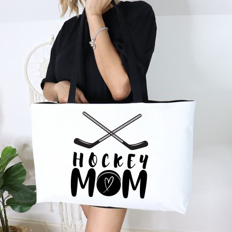 Hockey Mom Bag, Mom Tote Bag, Hockey Season, Mom Bags, Trendy Tote Bags, Mama Gifts, Hockey Mom, Large Tote Bag, Large Tote