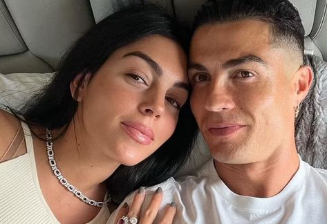 Cristiano Ronaldo And Wife, Cristiano Ronaldo Girlfriend, Ronaldo Wife, Ronaldo Girlfriend, Cream Gown, Yellow Trainers, Antonella Roccuzzo, Cristiano Jr, Georgina Rodriguez