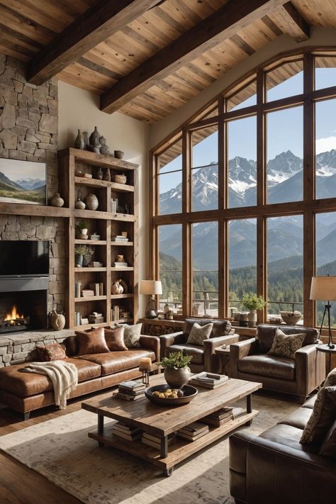 20 Modern Mountain Home Interior Designs – ToolzView Aspen Luxury Homes, Mountain Style Living Room, Lodge Home Interior, Modern Lodge Fireplace, Chic Mountain Home, Mountain Craftsman Style Homes Interior, Modern Montana Home, Mountain Home Living Room Ideas, Colorado Mountain Homes Interior