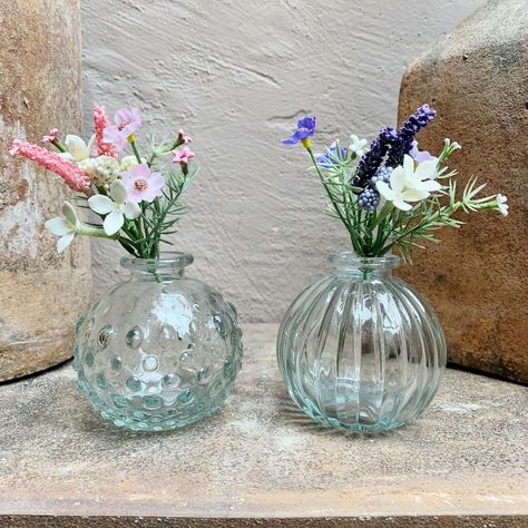 Pair of Clear Glass Bud Vases, Round Ball Mini Vases, Set of 2 Small Vases, Flower Vases, Wedding Table Decoration Centrepiece - Jive Flower Vases Wedding, Christmas Tree Top Decorations, Vases Wedding, Glass Bud Vases, Mini Vases, Fox Ornaments, Small Vases, Wedding Table Decoration, Christmas Tree Tops