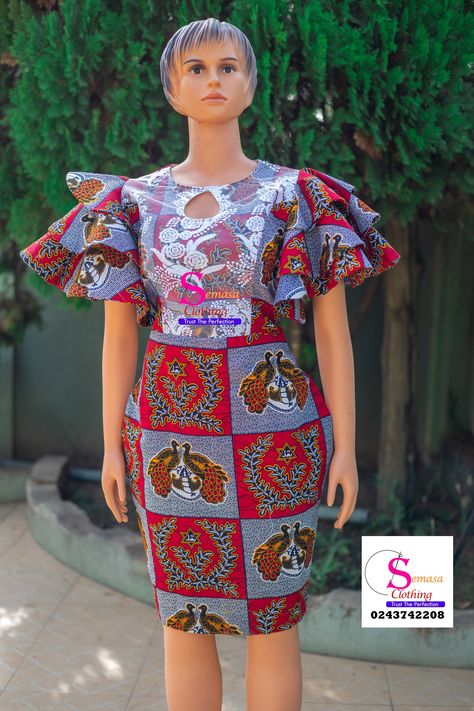 Long Ankara Straight Dress Styles, Gown With Flared Sleeves, Fitting Straight Dress Ankara, Short Ankara Straight Gowns, Flare Straight Dresses Ankara, Ankara Short Straight Gown Styles, Ankara Butterfly Gown, Butterfly Gown Styles Ankara, Latest Ankara Short Gown Styles 2023