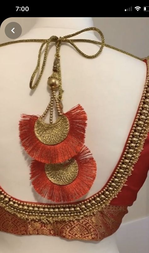 Blouse Hangings, Machi Work, Latkan Design, Tassels Fashion Clothing, Blouse Tassels, Tassels Designs, Designer Tassels, Saree Tassels Designs, Saree Tassels