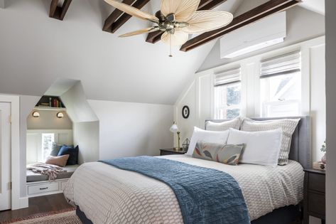 or many Seattle homeowners, it turns out there’s plenty of space within their current floor plan to add a master suite—just look up. Attic Master Suite, Suite Master, Add A Bathroom, Attic Conversion, Attic Bedrooms, Sophisticated Decor, Attic Renovation, Bedroom Dimensions, Attic Remodel