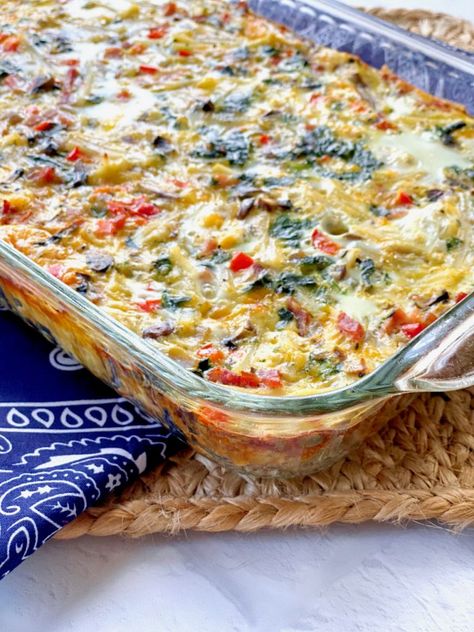 Egg Bake With Hashbrowns, Breakfast Casserole With Ham, Most Healthy Foods, Casserole With Ham, Veggie Egg Bake, Ham Breakfast Casserole, Baked Eggs Recipe, Breakfast Casserole Recipe, Breakfast Hashbrowns