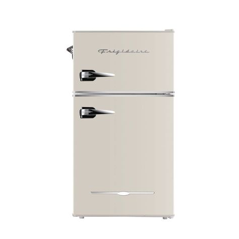 Frigidaire FRIGIDAIRE EFR840-Cream EFR840 Retro Mini Fridge with Freezer & Side Bottle Opener-Small 2 Door Refrigerator for Office Bar or College Dorm Room-3.1 Cu Ft, Cream Small Fridge Freezers, College Mini Fridge, Frigidaire Mini Fridge, Small Fridge Freezer, Room Fridge, 2 Door Refrigerator, College Wishlist, Retro Mini Fridge, Future London