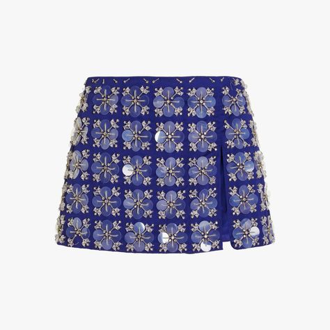 Pacific Ocean Blue Is the Fashion Color Trend That Will Rule the Fall and the Winter | Vogue Cloth Collection, Satin Mini Skirt, Color Trends Fashion, فستان سهرة, Baddie Outfits, Fashion Colours, Skirt Outfits, Beaded Embroidery, Moda Operandi