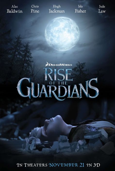 Rise Of The Guardians Poster, Guardians Of Childhood, Legend Of The Guardians, Jack Frost And Elsa, Jack And Elsa, Big Four, Promotional Poster, Dreamworks Movies, Rise Of The Guardians