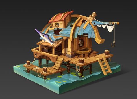 ArtStation is the leading showcase platform for games, film, media & entertainment artists. Environment Props, Bg Design, Cartoon House, Building Concept, Isometric Art, Game Environment, Building Art, Fantasy House, Casual Game