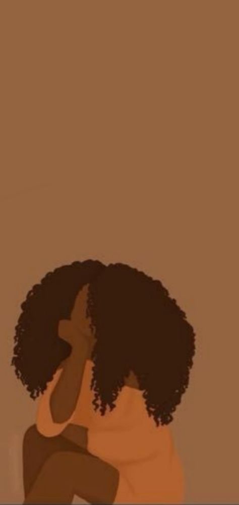 Black Faceless Art, Black Women Lockscreen, Brown Skin Wallpaper Aesthetic, African American Aesthetic Wallpaper, Blackgirl Aesthetics Wallpaper, Plus Size Wallpaper Aesthetic, Wallpaper For Black Women, Natural Hair Wallpaper, Black Women Wallpaper Iphone