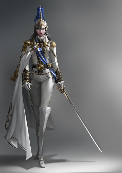 Female Royal Guard, Knight Outfit, 3d Karakter, Female Armor, Female Character Concept, Female Knight, Royal Guard, 캐릭터 드로잉, Female Soldier