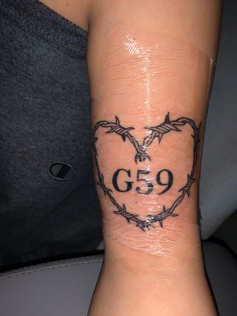 $b inspo love them forever #suicideboys #g59 #greyfivenine #ramirez #greyday #sb Greyfivenine Tattoo, Simple G59 Tattoos, Grey 59 Tattoos Ideas, G*59 Tattoo, Scrim Tattoo Ideas, Grey59 Tattoo, G 59 Tattoos, Grey 59 Tats, Sb Tattoo Ideas