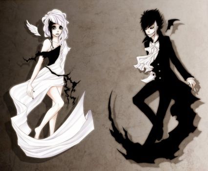 #yang - DeviantArt Yin And Yang Outfits, Yin And Yang Characters, Anime Yin And Yang, Yin And Yang Anime Characters, Yin Yang Character Design, Yin Yang Outfits, Steampunk Witch, Art Web, Web Graphic Design