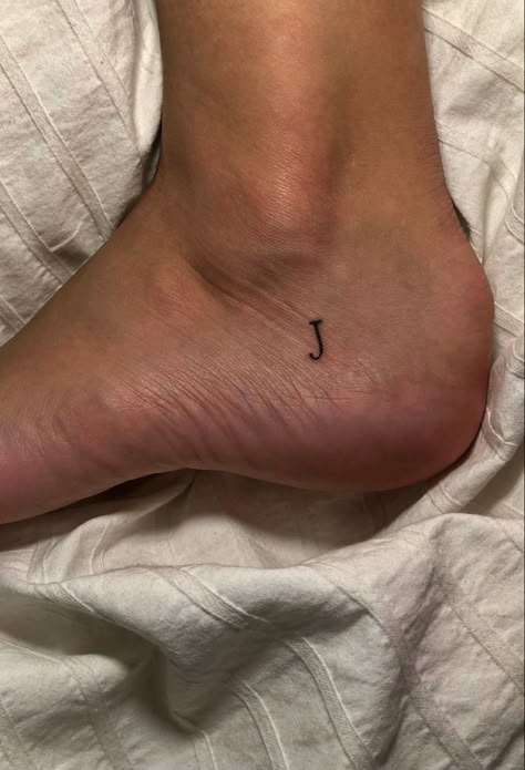 Simple Girl Tattoos, Tiny Foot Tattoos, Small Foot Tattoos, J Tattoo, Cursive Tattoos, L Tattoo, Small Tattoos Simple, Cute Tiny Tattoos, Dainty Tattoos