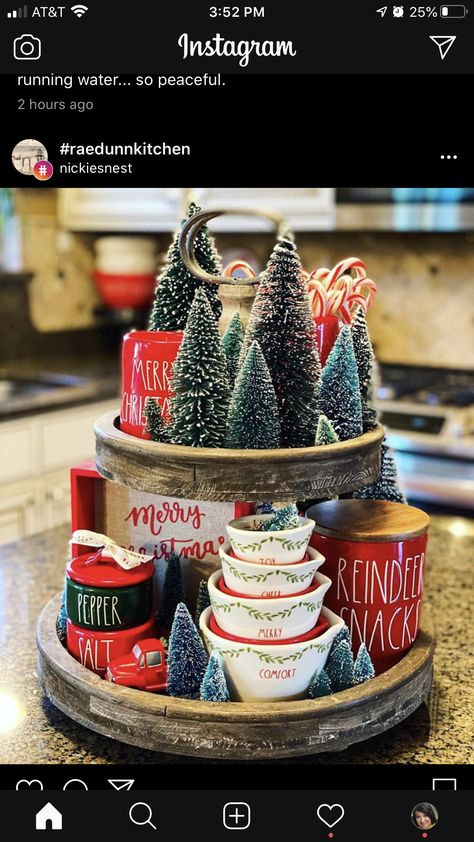 Tiered Tray Ideas, Christmas Vignette, Dollar Tree Christmas Decor, Tray Decor Christmas, Christmas Tiered Tray, Gingerbread Christmas Decor, Christmas Tray, Christmas Vignettes, Tiered Tray Diy