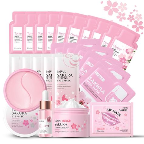 Unveiling Beauty: The Art of Facial Skincare Pink Skin Care Products, Gifts To Get For Your Best Friend, Christmas Skin Care, Aesthetic Facemask, Sakura Skincare, Best Pore Minimizer, Japanese Skin Care, Skincare Kits, Yogurt Face Mask